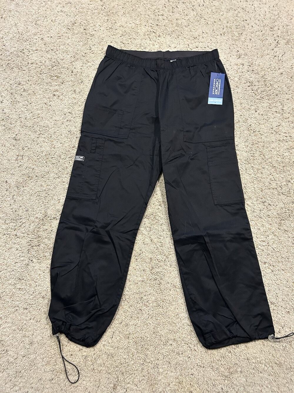 NEW Cherokee Scrub Pants MP M Petite Women’s Modern Classic 4005P Black C26